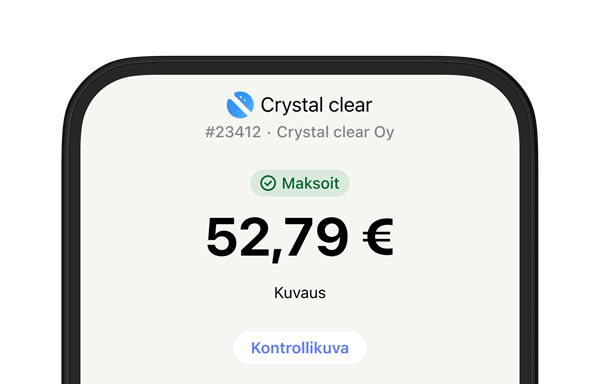 MobilePay transfer receipt Finnish