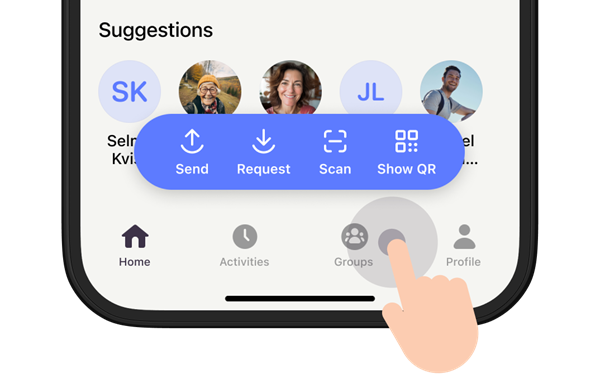 MobilePay groups tab
