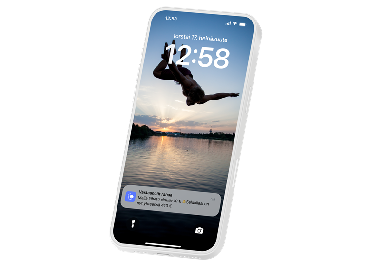 MobilePay-saldosta tulee notifikaatio kännykkään