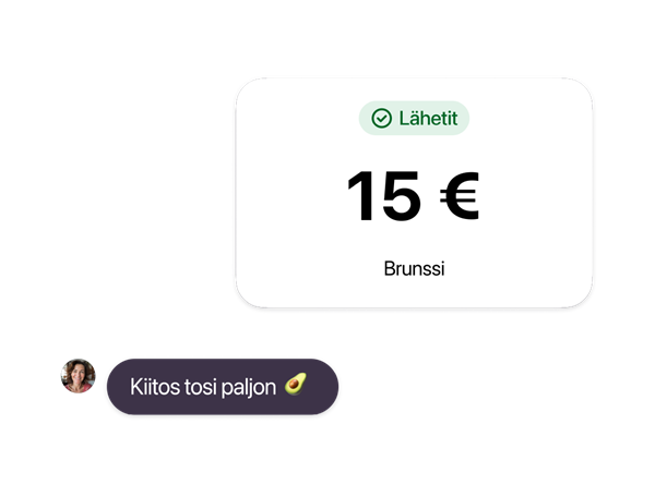 Maksu kaverille notifikaatiot