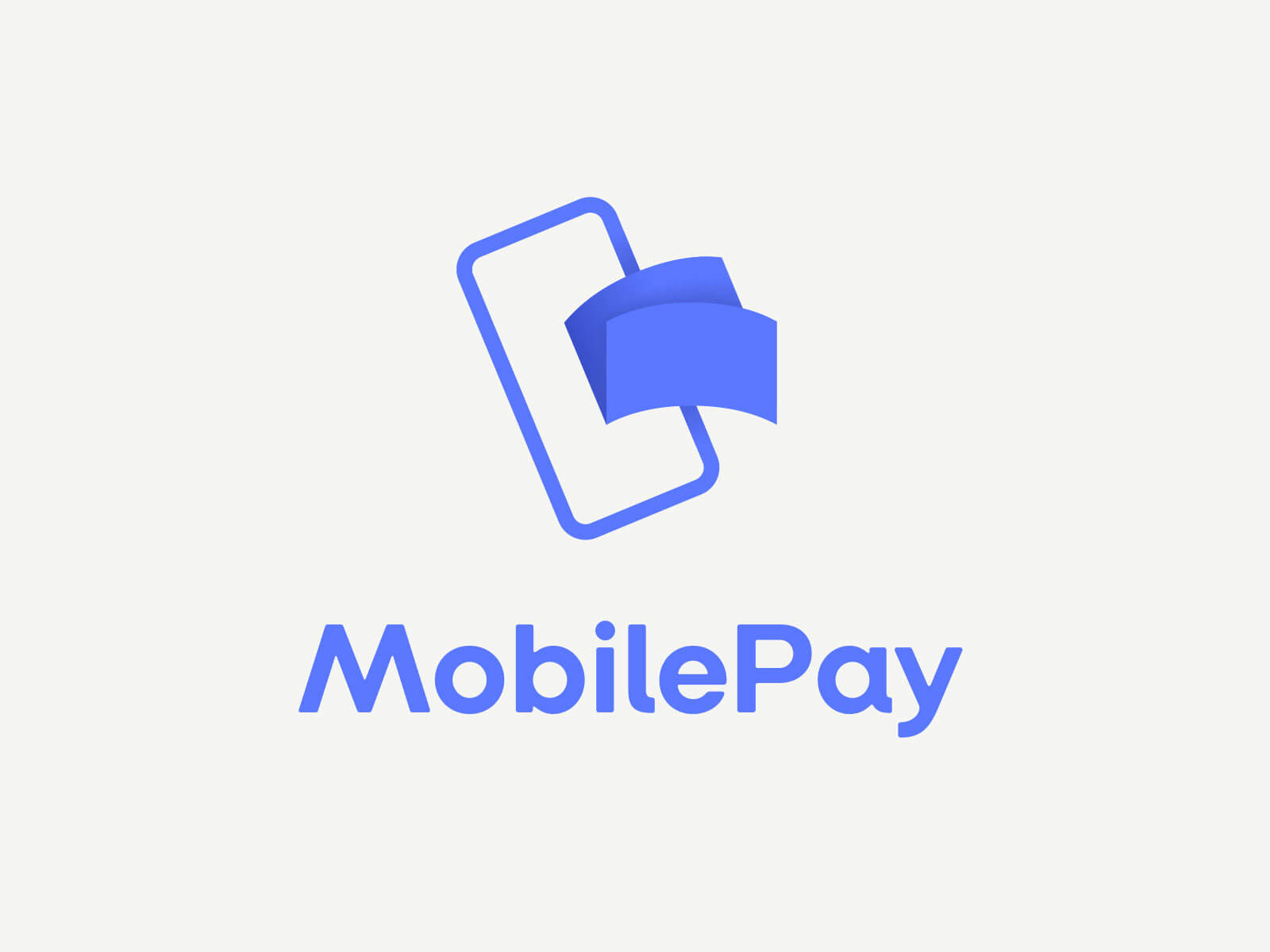 MobilePay logo vaalealla taustalla